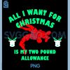 Christmas Wrestling Humor PNG, Two Pound Allowance Quote PNG