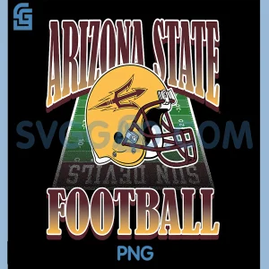 Arizona State Football PNG, Vintage Football Helmet 90's PNG
