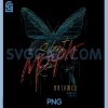 Silent Morph Butterfly Art PNG, Dark Streetwear Vintage Design PNG