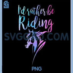 Horse Id Rather Be Riding PNG, Horseback Equestrian Rider PNG