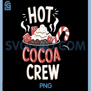 Hot Cocoa Crew PNG, Cozy Winter Holiday Team PNG