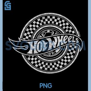 Hot Wheels PNG, Checked Circle Logo PNG