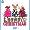 Howdy Christmas Tree PNG, Cowboy Hat Funny PNG