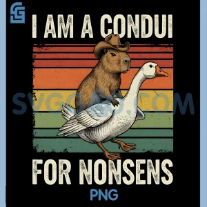 I Am A Conduit For Nonsense PNG, Funny Capybara Goose Meme PNG
