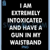 I Am Extremely Intoxicated and Have A Gun in My Waistband PNG, Funny PNG