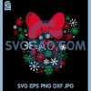 Christmas Minnie Snowflake Svg, Disney Christmas Svg, Christmas Minnie Svg