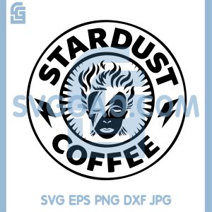 Stardust Coffee Logo SVG, Lightning Face Rock Icon SVG
