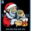 Santa Smoking Cigar And Drinking Beer Svg, Xmas Svg, Beer Svg