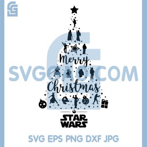 Star Wars Christmas Tree SVG, Disney Movie StarWars SVG, Logo Xmas SVG