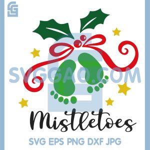 Mistletoe Svg, Xmas Svg, Baby Christmas Svg
