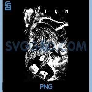 Aliens Iconic Epic Xenomorph PNG, In The Dark Big Chest Poster PNG