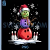 Bowling Snowman PNG, Bowling Player PNG, Santa Hat Christmas Funny PNG