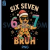 Bruh 67 Christmas Six Seven PNG, Gingerbreadman Boys 67 Christmas PNG