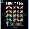 Bruh Its My 100 Days of School PNG, Funny Students 100th Day PNG