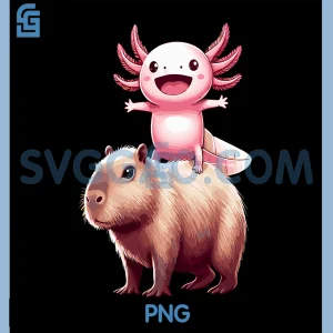 Capybara And Axolotl PNG, Animal Funny Capybara PNG