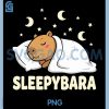 Capybara Sleep PNG, Funny Sleepybara PNG