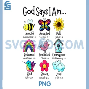God Says I Am Bee Spring Christian PNG, Funny Easter Day PNG