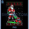 Santa Claus Mowing PNG, Lawn Ugly Christmas PNG