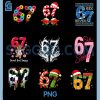 6 7 Six Seven Meme Bundle PNG, 67 Candy Cane Xmas Holiday Bundle