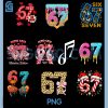 Six Seven 67 Christmas PNG Bundle, Holiday Hands Candy Number PNG