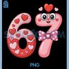 Meme Valentine PNG, Funny Six Seven 6 7 PNG