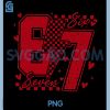 Six Seven Valentine Meme PNG, Red 67 Love Graphic PNG