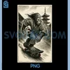 Vintage Japanese Ukiyo-e Art PNG, Graphic Skateboard PNG