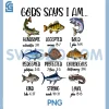 God Says I Am Fishing Christian PNG, Funny Bass Fishing Jesus PNG
