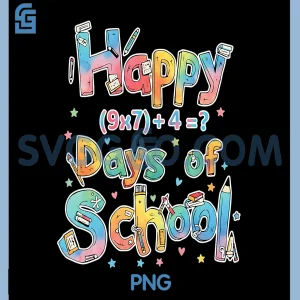 Happy 67 Days of School PNG, Math Equation Teacher PNG, six Seven Meme PNG
