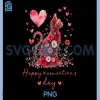 Happy Meowentines Day PNG, Valentines Cute Floral Cat Lovers PNG