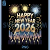 New Year 2026 Countdown Fireworks PNG, Champagne Party Night PNG