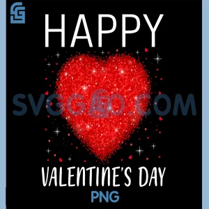 Happy Valentine PNG, Colorful Confetti Heart PNG