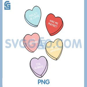 Hearts Candy PNG, HR Valentine Day PNG, Human Resources Director PNG