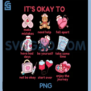 Its Okay To PNG, Valentine Mental PNG, Health Matters Awareness PNG