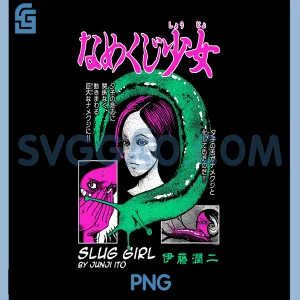 Junji Ito Slug Girl PNG, Collage Anime PNG