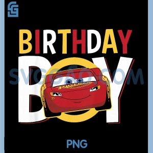 Birthday Boy Lightning McQueen PNG, Disney Pixar Cars PNG