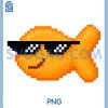 Pixelated Goldfish PNG, Cracker With Thug Pixel Sunglasses PNG
