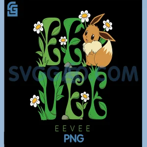 Pokémon Eevee PNG, Floral First PNG, Generation Normal Type PNG