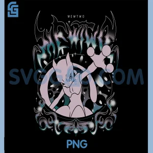 Pokémon Mewtwo PNG, Grunge Oversized PNG