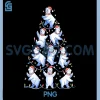 Polar Bear Christmas Tree PNG, Funny Ice Bear Holiday PNG