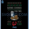 Eating Cookies For Two Pregnancy PNG, Christmas Baby Announcement PNG 2 Pregnancy New Mom Baby Pregnant Christmas Matching Couples T Shirt copy