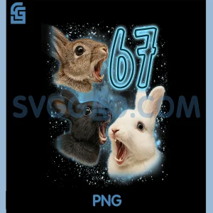 Rabbit Lover 67 Meme PNG, Bunny Howling at The Moon Sarcastic PNG