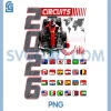 Racing car Calendar 2026 PNG, Circuit Schedule Places PNG