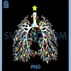 Respiratory Therapist Lung PNG, Christmas Lights RT Pulmonologist PNG