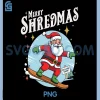 Merry Shredmas PNG, Retro Christmas Snowboarding PNG 1 Merry Shredmas PNG, Retro Christmas Snowboarding PNG
