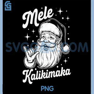 Mele Kalikimaka PNG, Santa Shaka Hawaii PNG