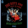 Retro Jesus Santa The Boys Are Back In Town PNG, Merry Christmas PNG