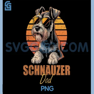 Schnauzer Dad PNG, Funny Vintage Dog Lovers PNG
