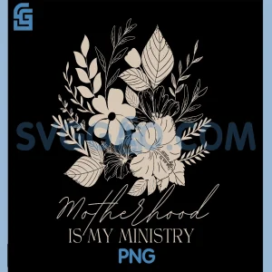 Retro Motherhood is My Ministry PNG, Mama Flowers Christian PNG