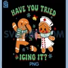 Have You Tried Icing It PNG, Retro Nurse Christmas Gingerbread PNG